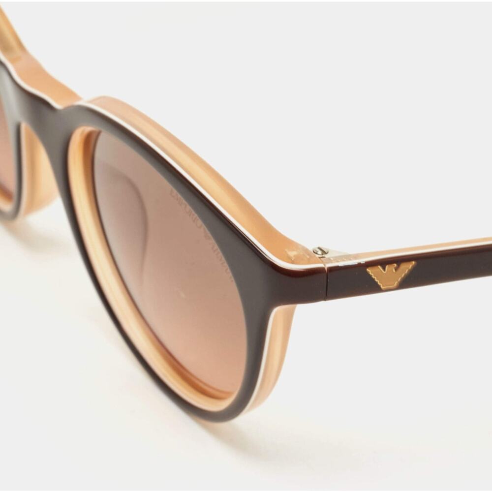 Emporio Armani Dark Brown EA4061F Round Luxe Sunglasses High Grade Lenses - Picture 3 of 10